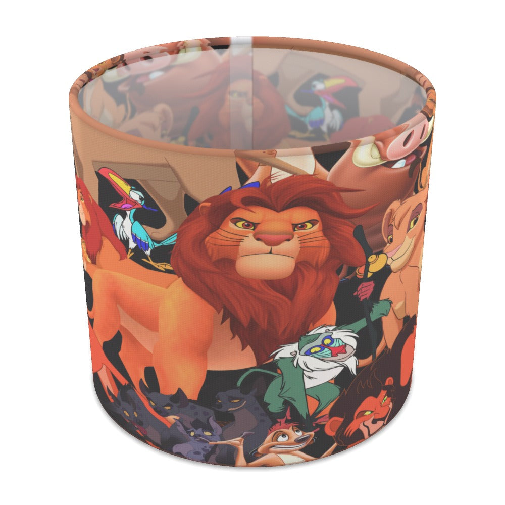 Orange Black Lion Safari Theme lampshade - 20cm Table