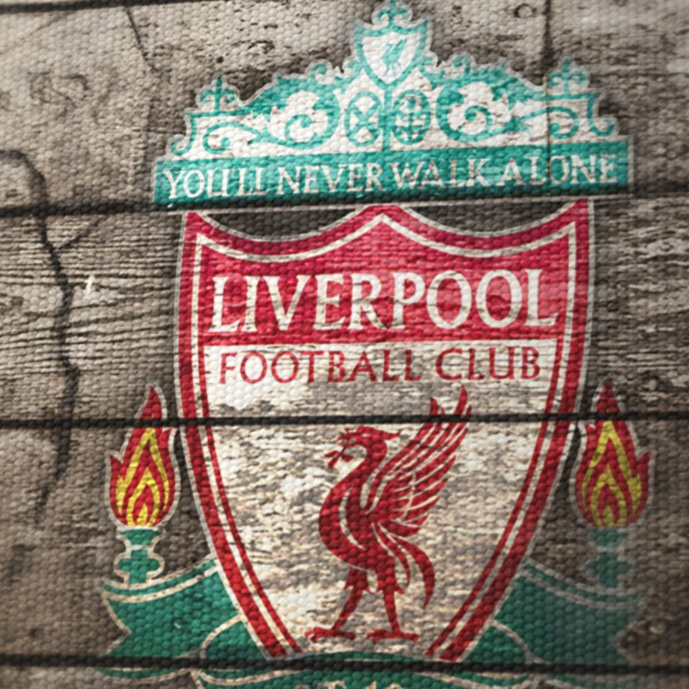 Vintage Wood Effect Liverpool Badge lampshade