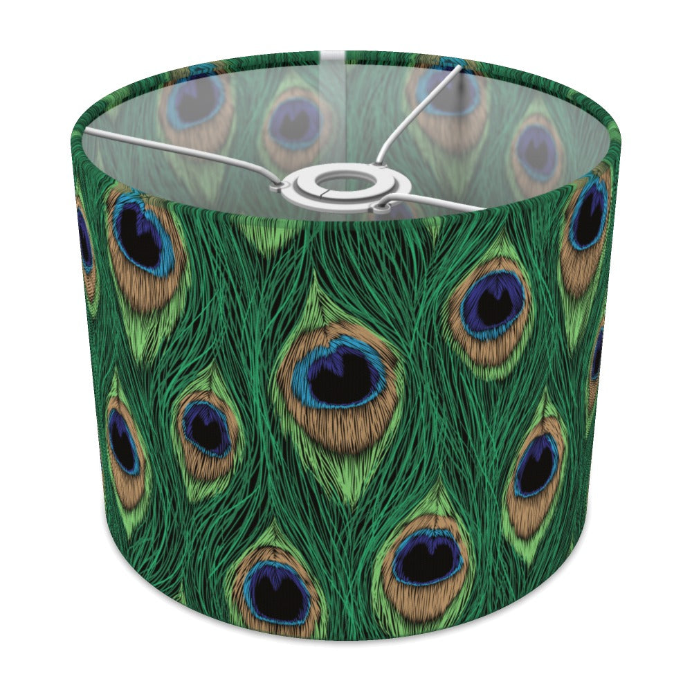 Vibrant Peacock Feather lampshade - 25cm Ceiling