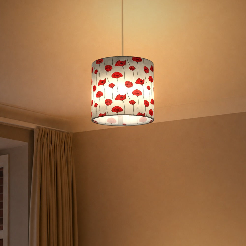Red Poppy Floral lampshade