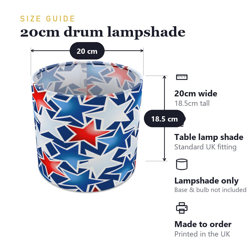 Red White And Blue Stars lampshade