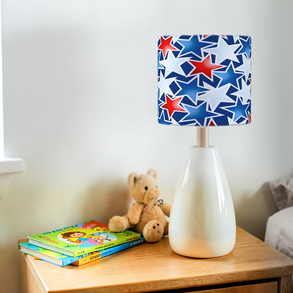 Red White And Blue Stars lampshade