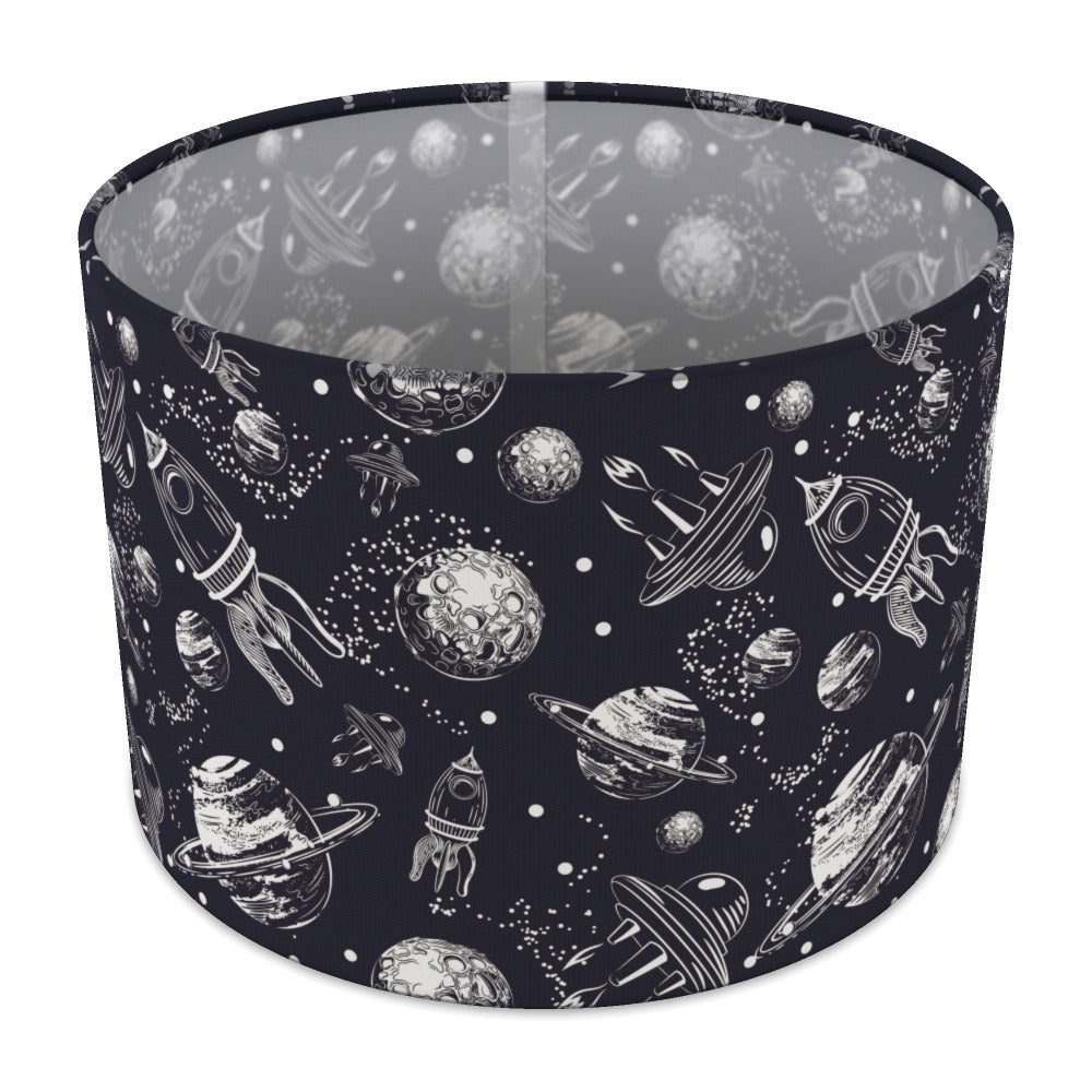 Navy Space Rocket Galaxy lampshade - 30cm Table