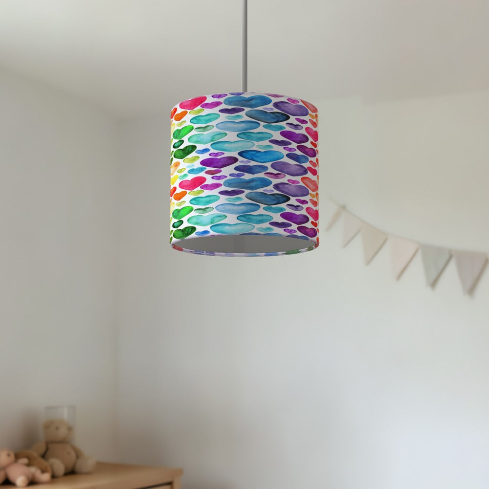 Colorful Hearts Pattern lampshade