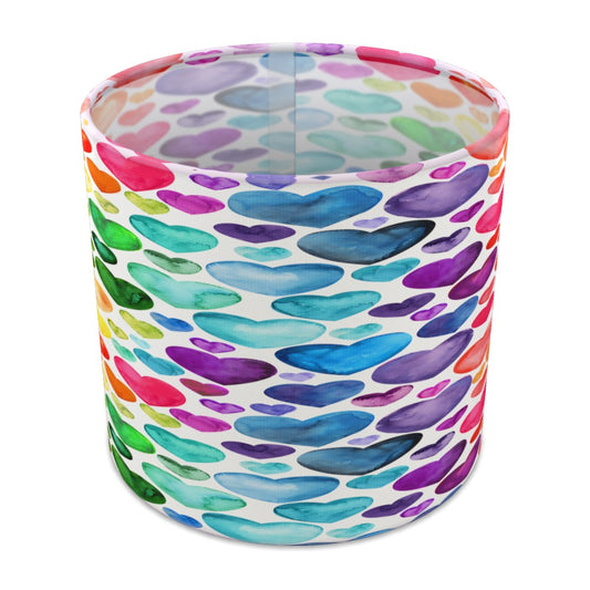 Colorful Hearts Pattern lampshade - 20cm Table