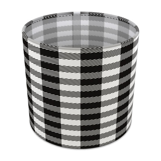 Black and White Houndstooth Pattern lampshade - 20cm Table