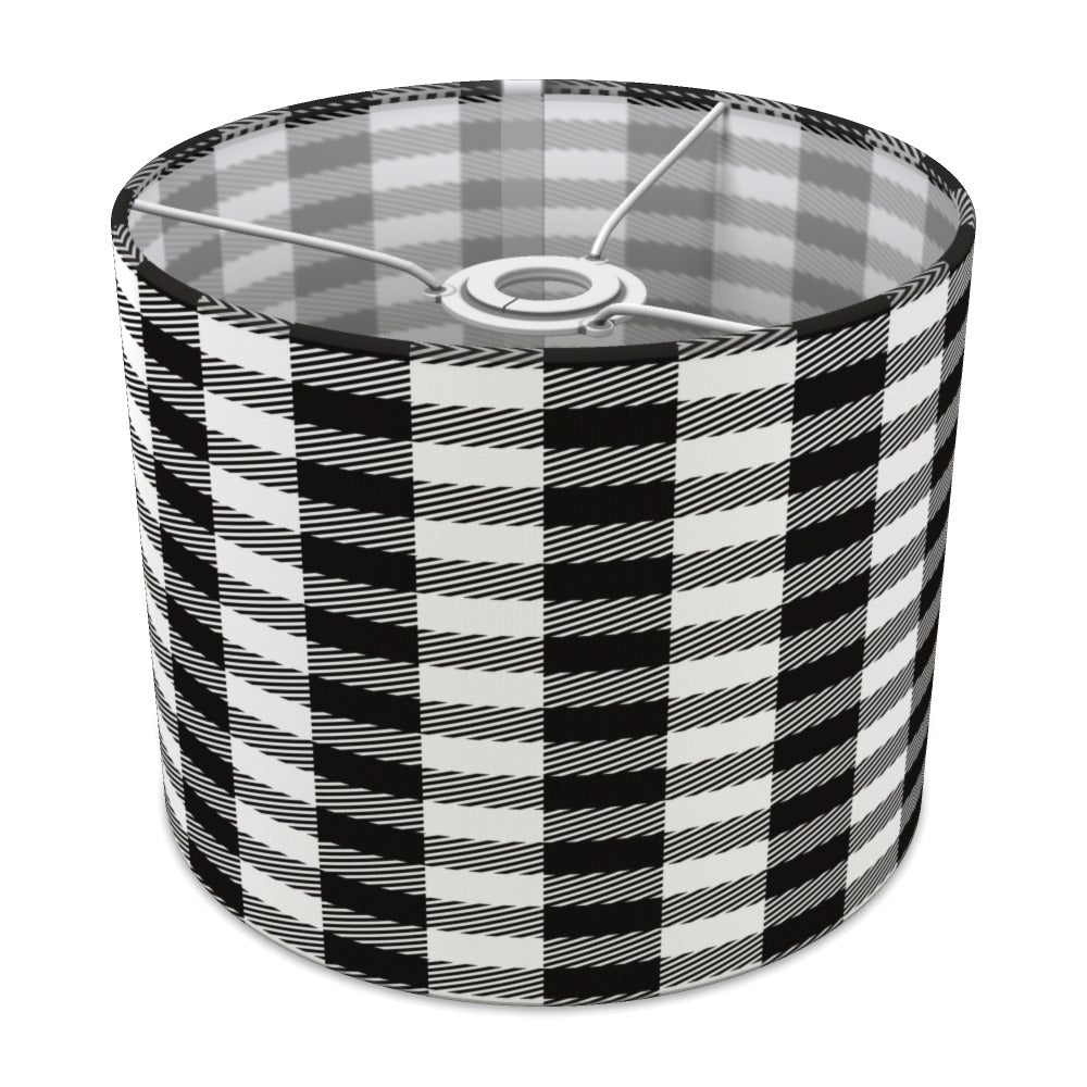Black and White Houndstooth Pattern lampshade - 25cm Ceiling