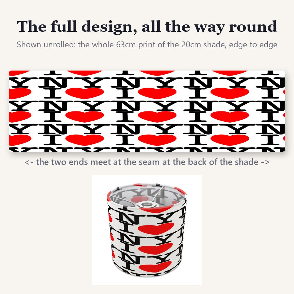 I Love New York Pattern lampshade