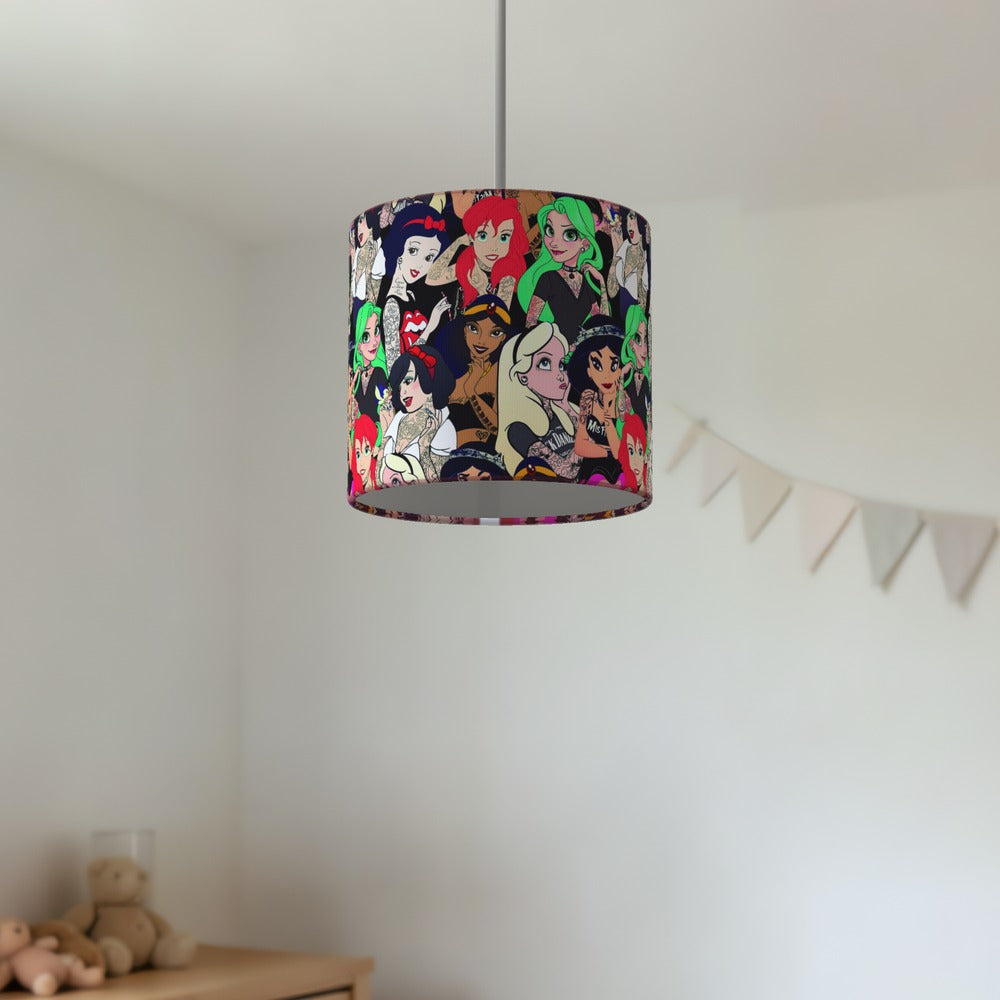 Tattooed Princess Pattern lampshade