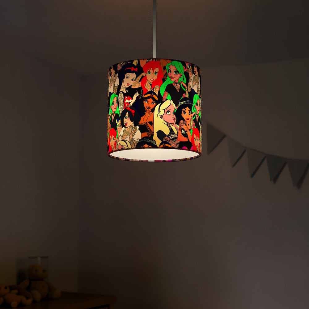 Tattooed Princess Pattern lampshade