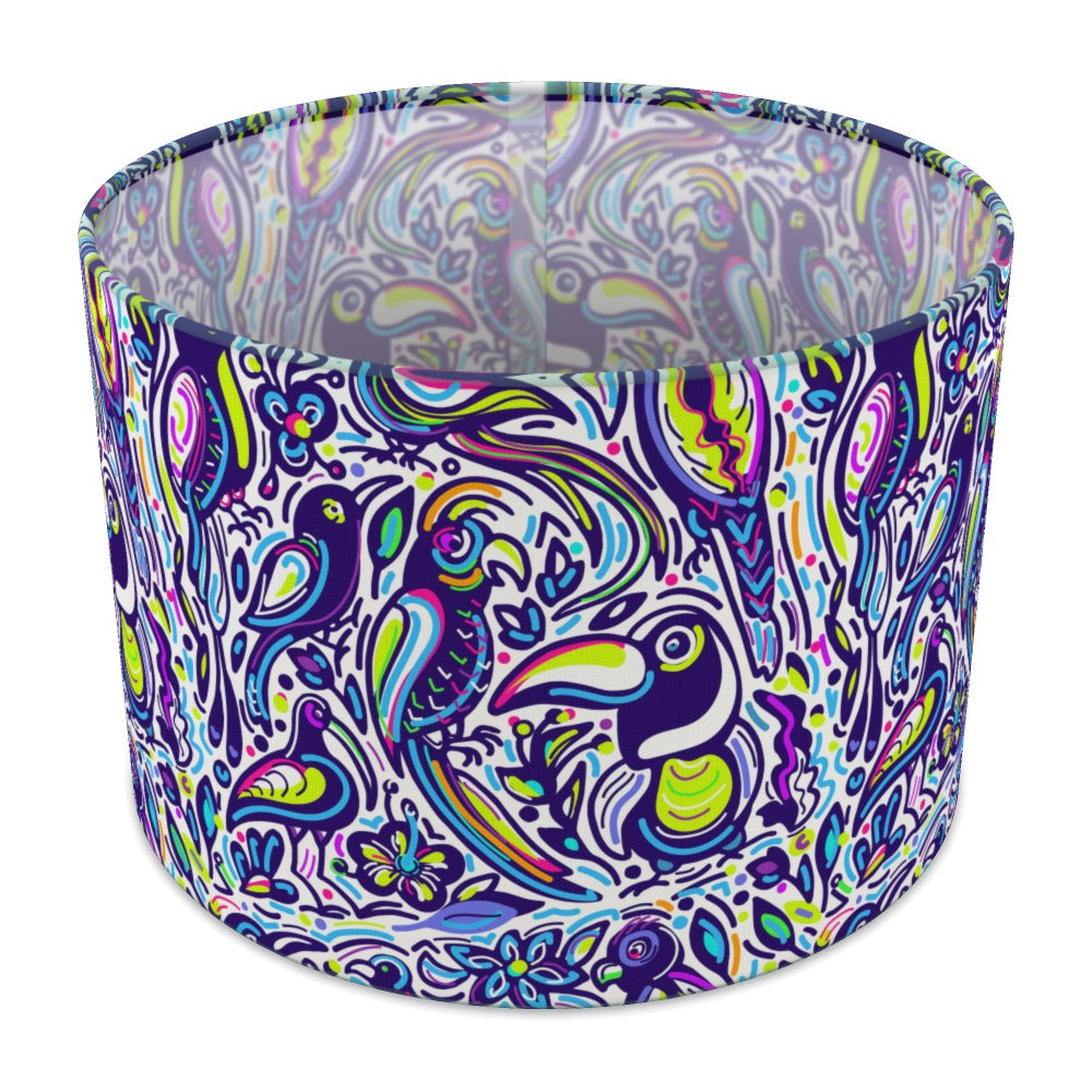 Psychedelic Toucan Pattern lampshade - 30cm Table