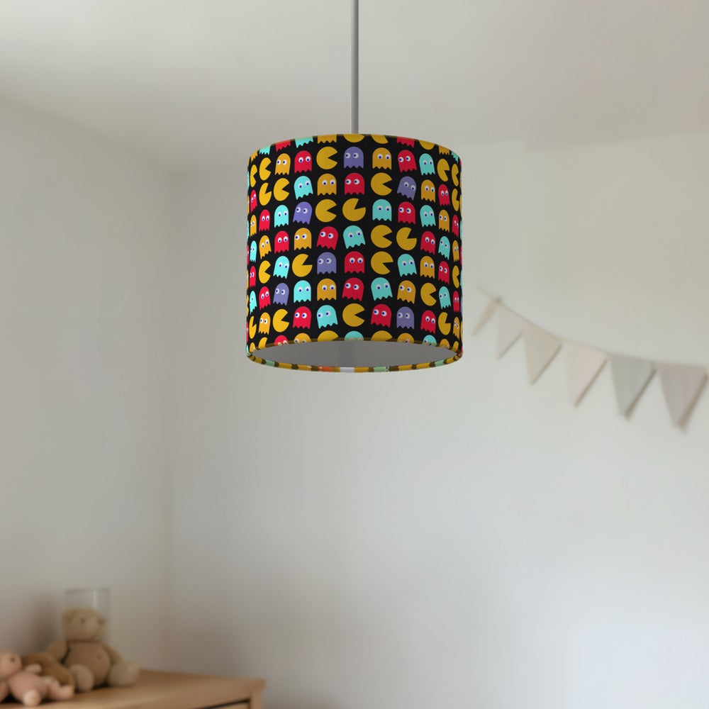 Retro Arcade Ghost Pattern lampshade