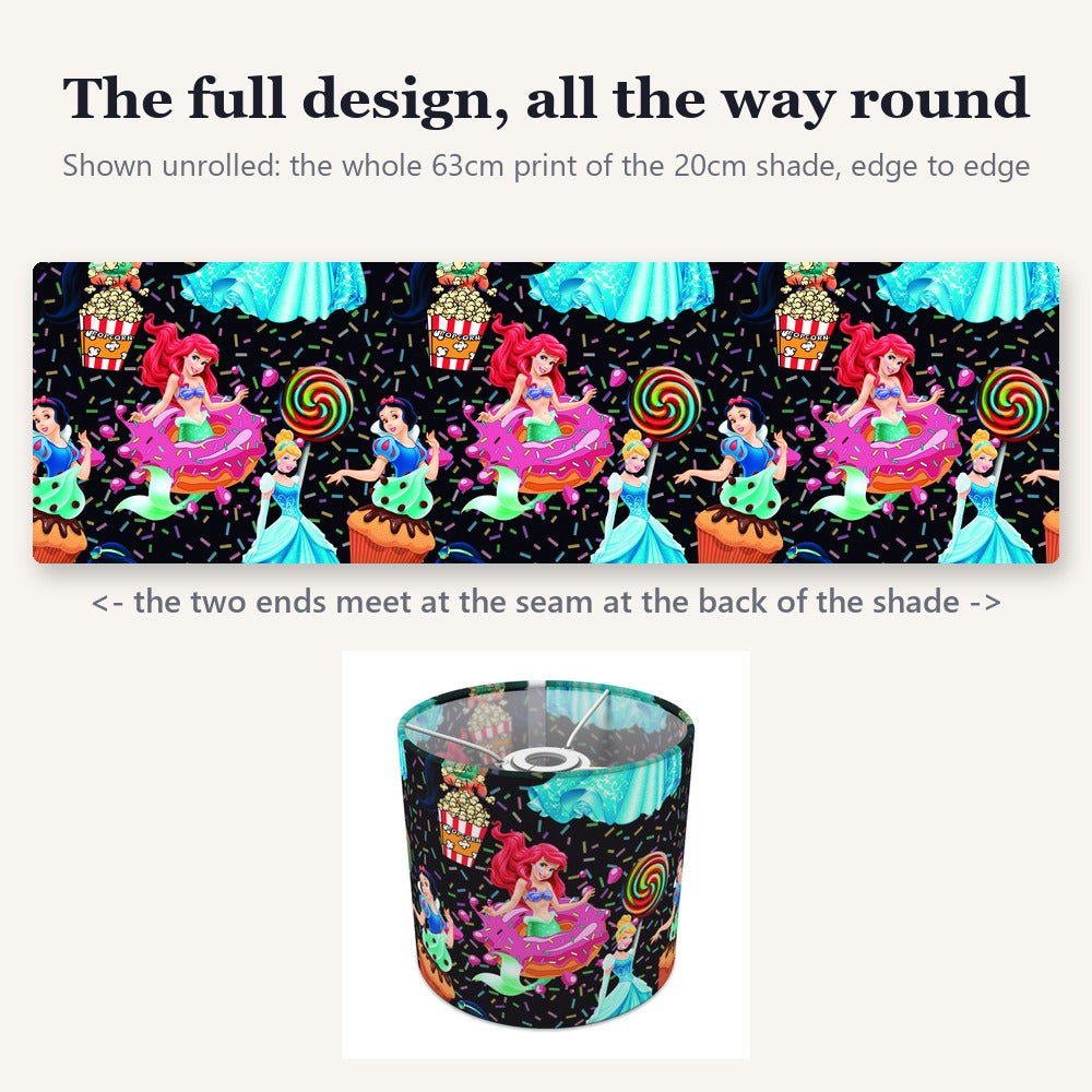 Colorful Princess and Candy Theme lampshade