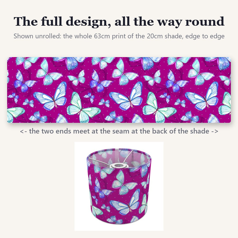 Purple Butterfly Pattern lampshade