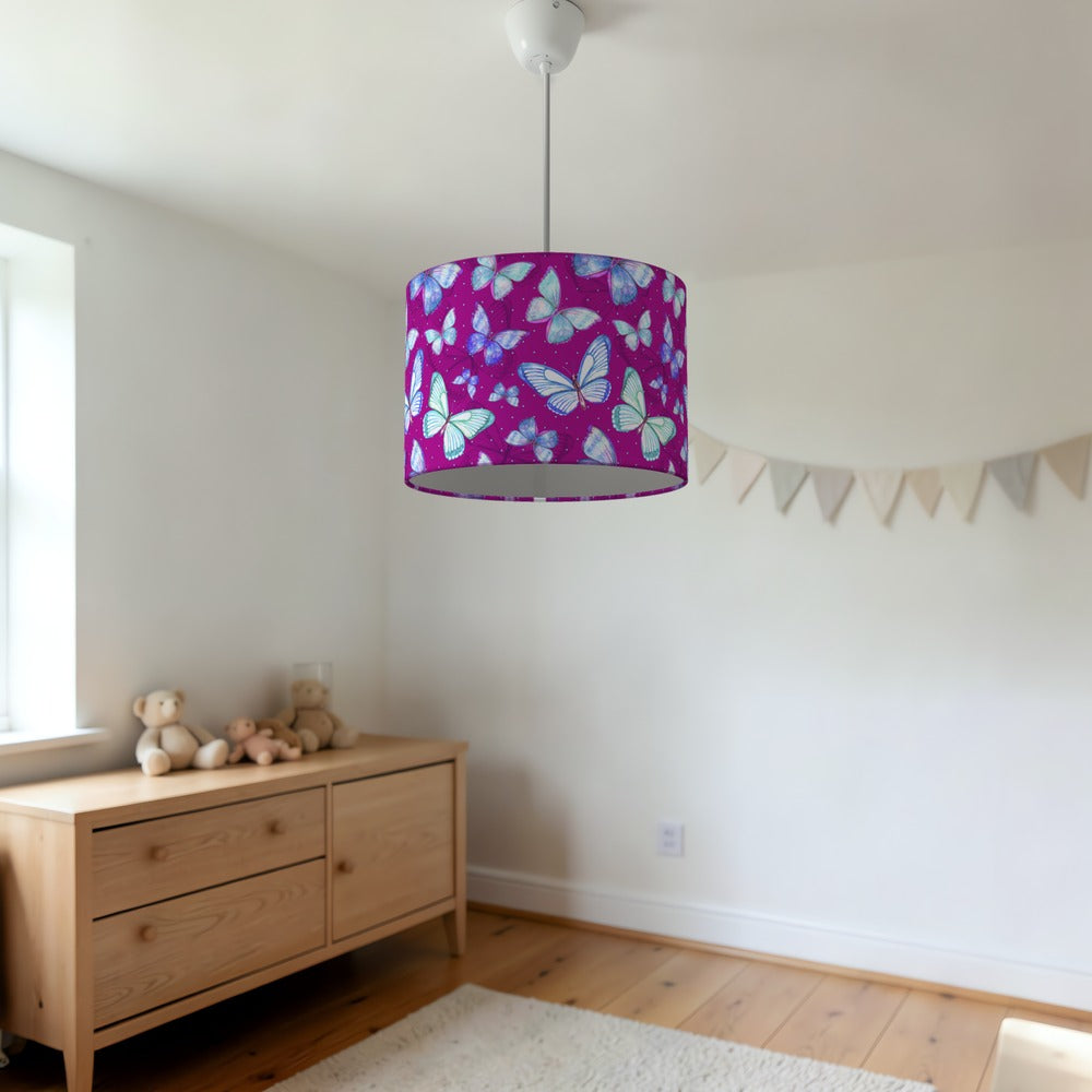 Purple Butterfly Pattern lampshade
