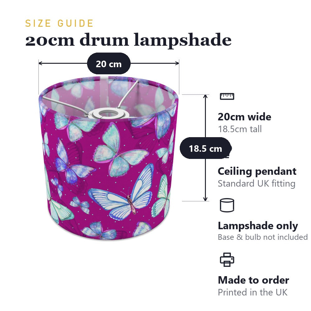 Purple Butterfly Pattern lampshade
