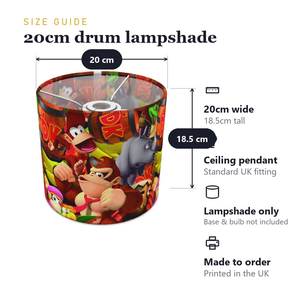 Donkey Kong Characters Bright Design lampshade