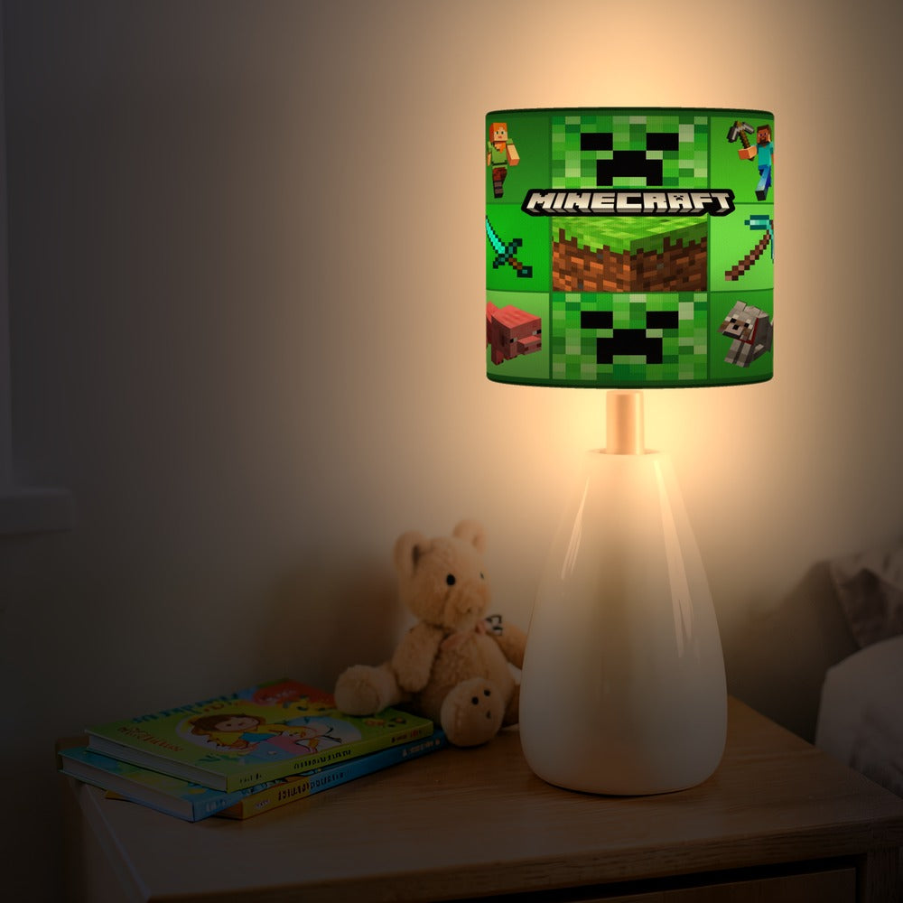 Pixels Mining Game Character Collage lampshade