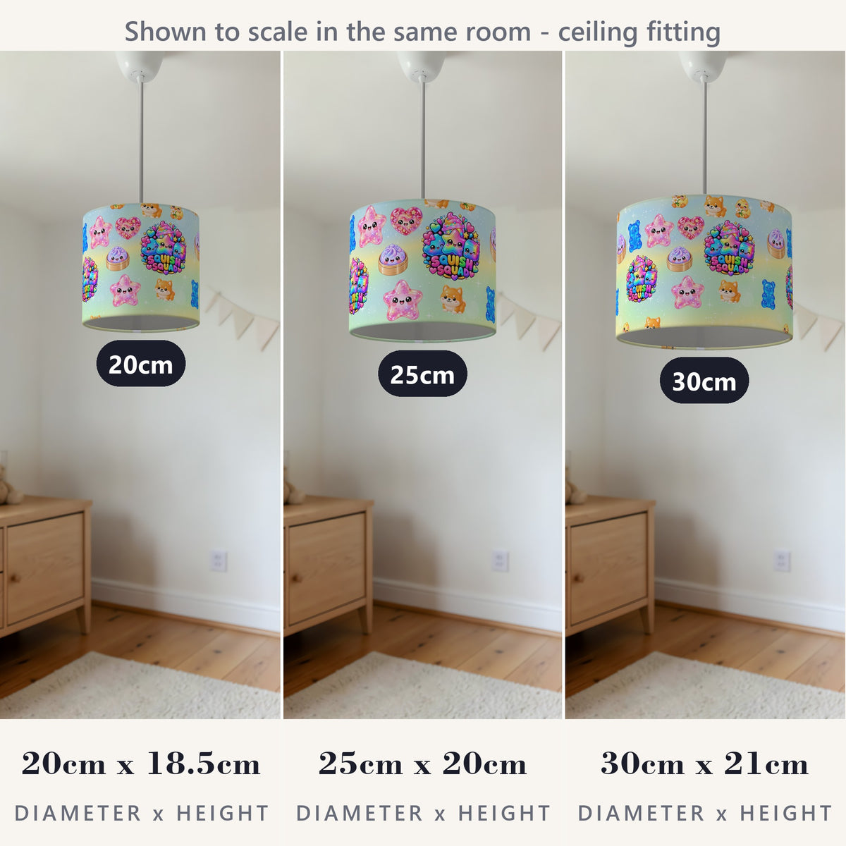 Squish Squad lampshade - 20cm x 18.5cm Ceiling - photo 4