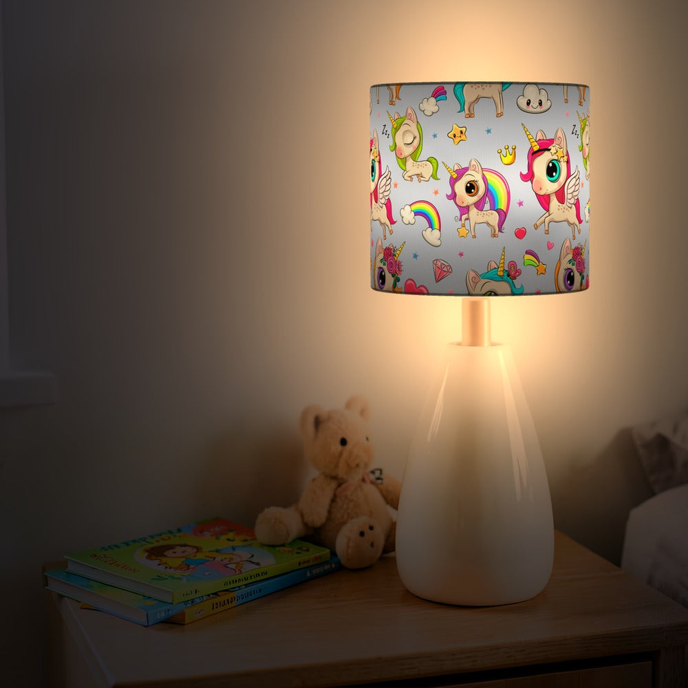 Adorable Unicorn and Rainbow lampshade