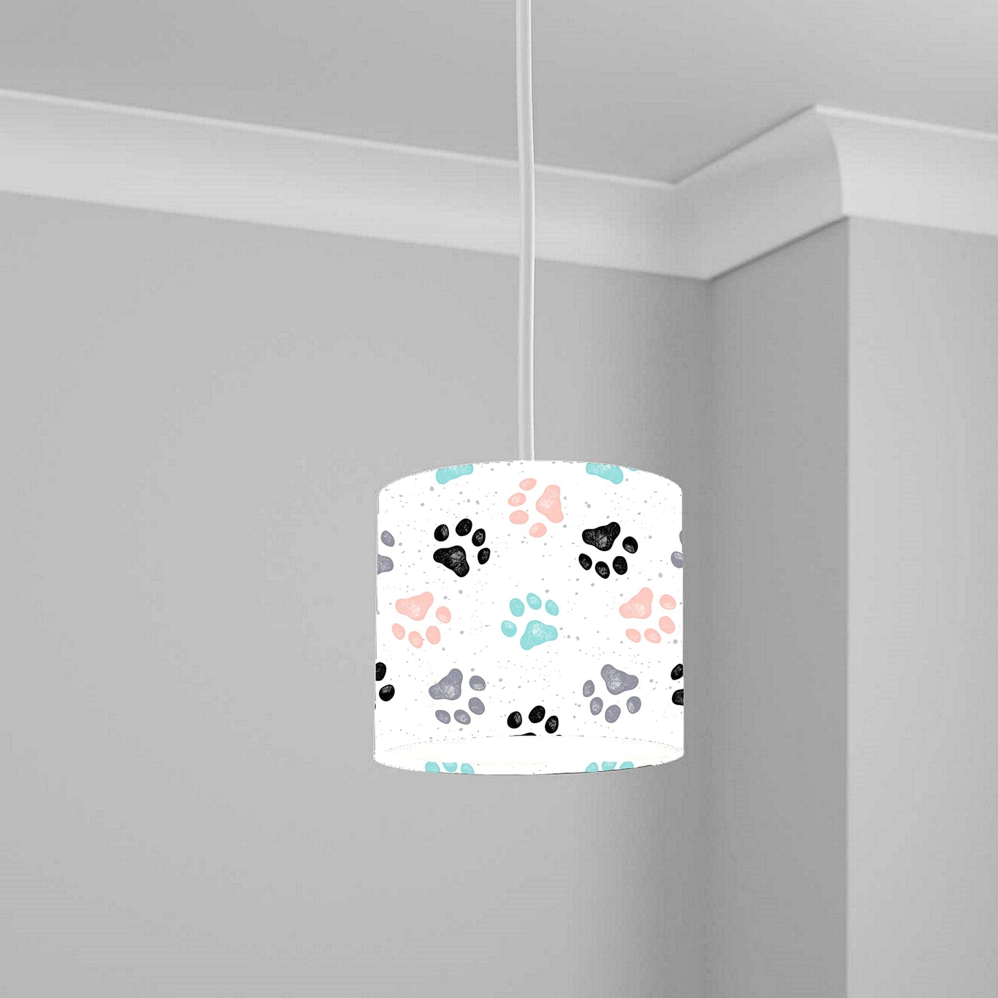 Dogs Lampshade Paws Dog Kids Puppy Paws Bedroom lightshade Light Shade 20CM X 18.5CM