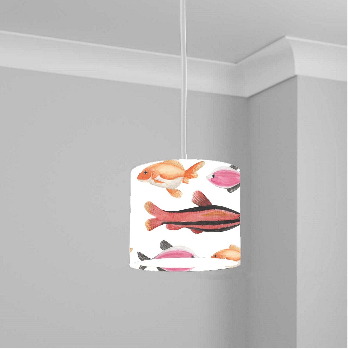 Colorful Fish Pattern Ceiling Lampshade Lightshade for Room - 20cm x 18.5cm