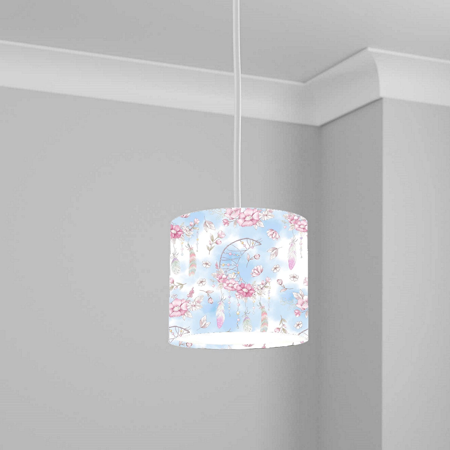 Dreamcatcher Floral Feather Ceiling Lampshade Lightshade for Room - 20cm x 18.5cm