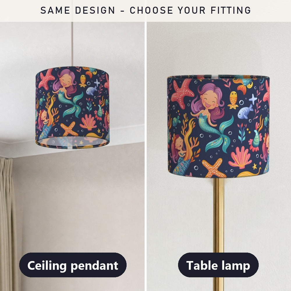 Mermaids and Starfish lampshade