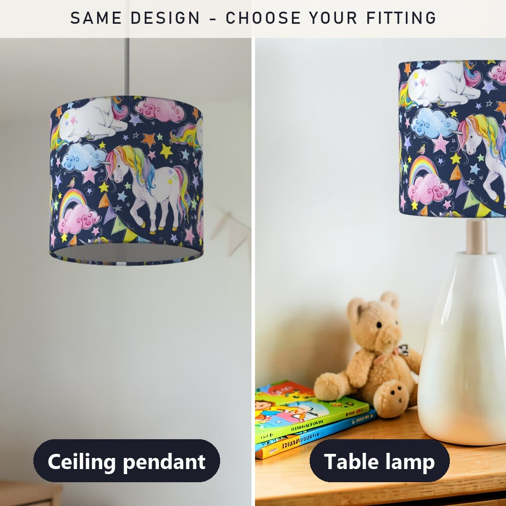 Magical Unicorn and Pink Cloud lampshade