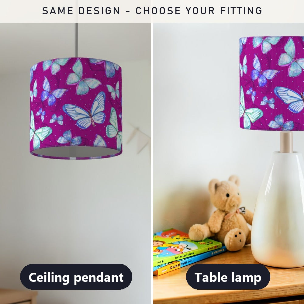 Purple Butterfly Pattern lampshade