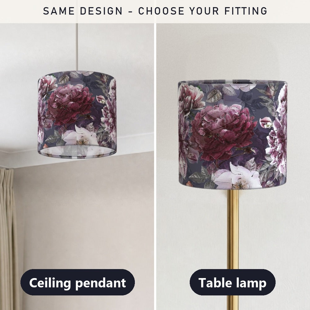 Elegant Dark Floral lampshade