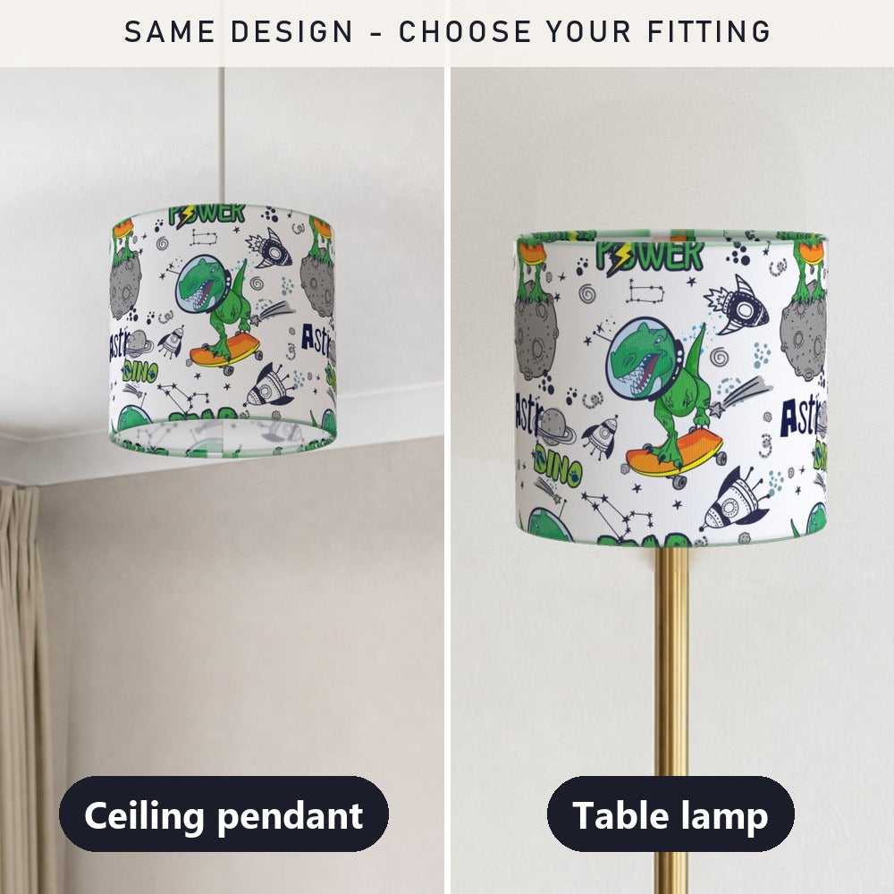 Dinosaur Skateboard Adventure lampshade