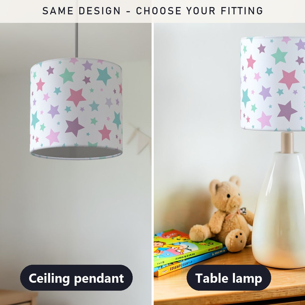 Pastel Stars lampshade