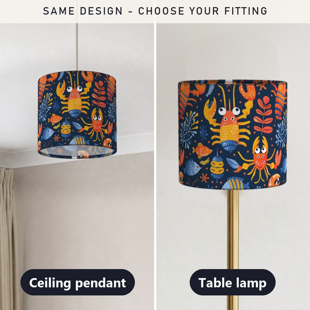 Bright Crabs lampshade