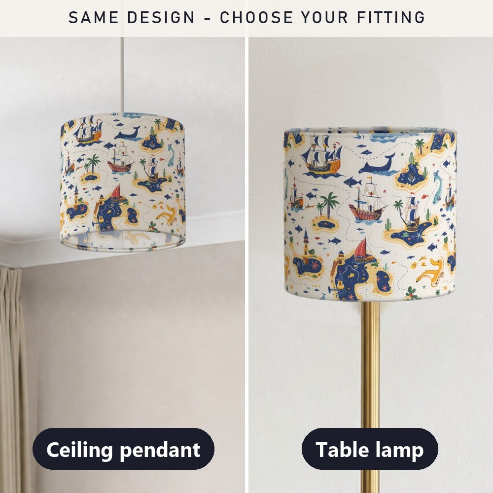 Sailing Ships and Whales lampshade
