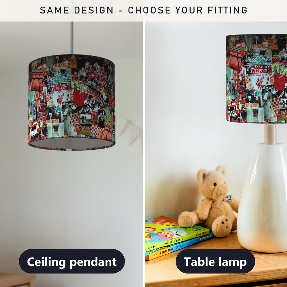 Liverpool FC Collage lampshade