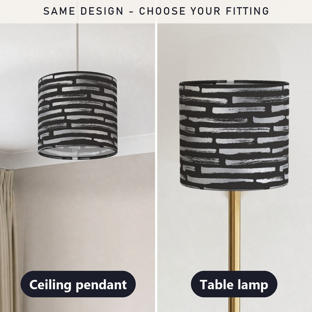 Silver Stone Effect Pattern lampshade