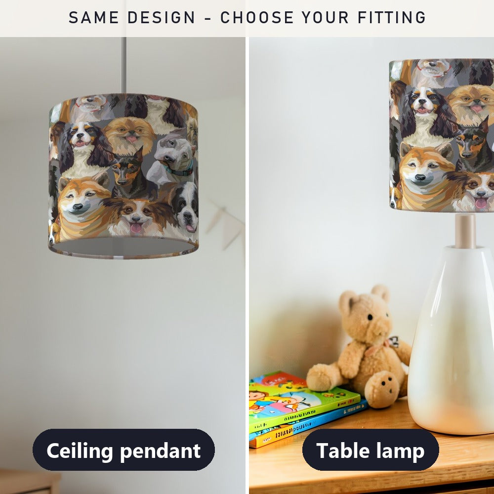 Adorable Dog Portraits lampshade