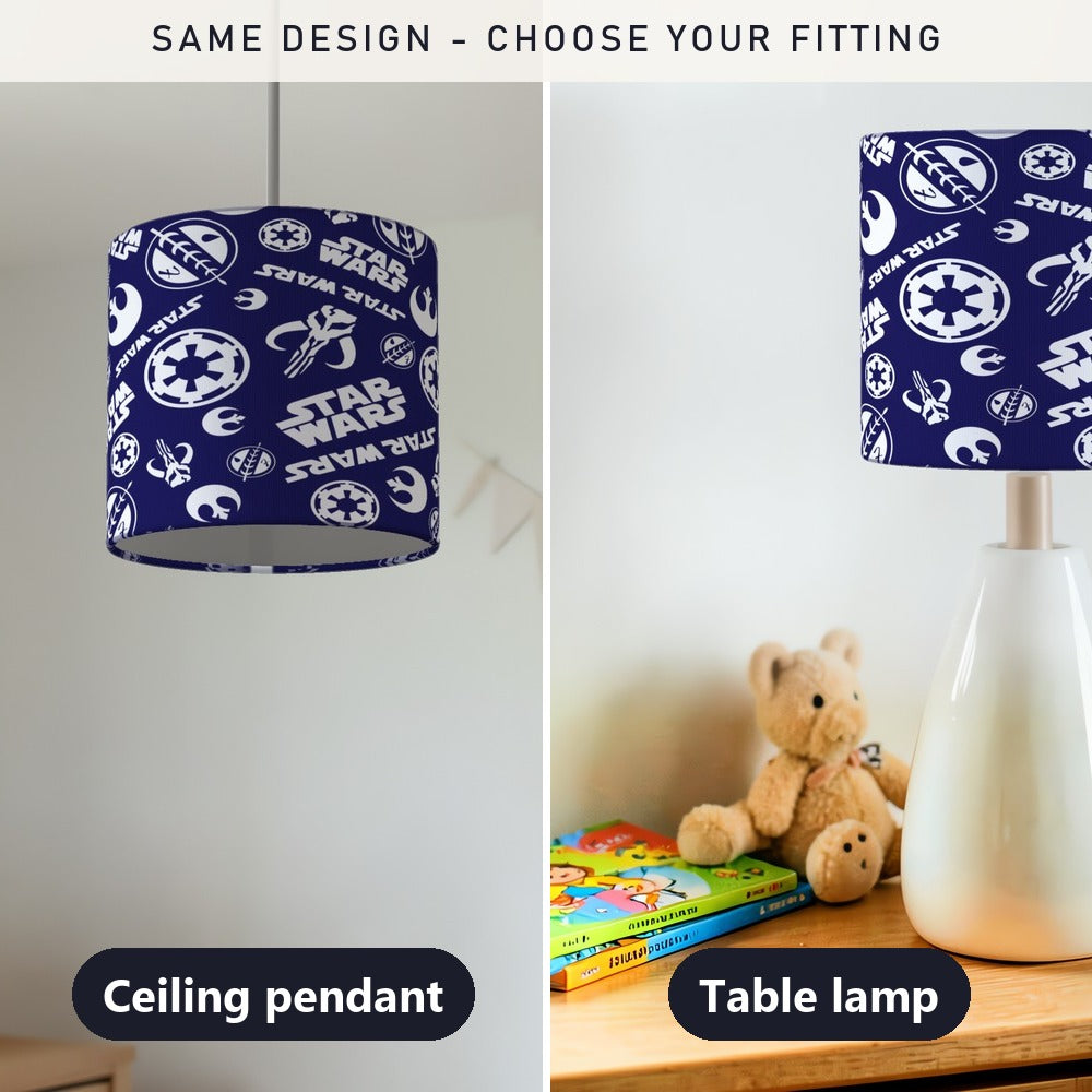 Navy Space Movie Themed lampshade