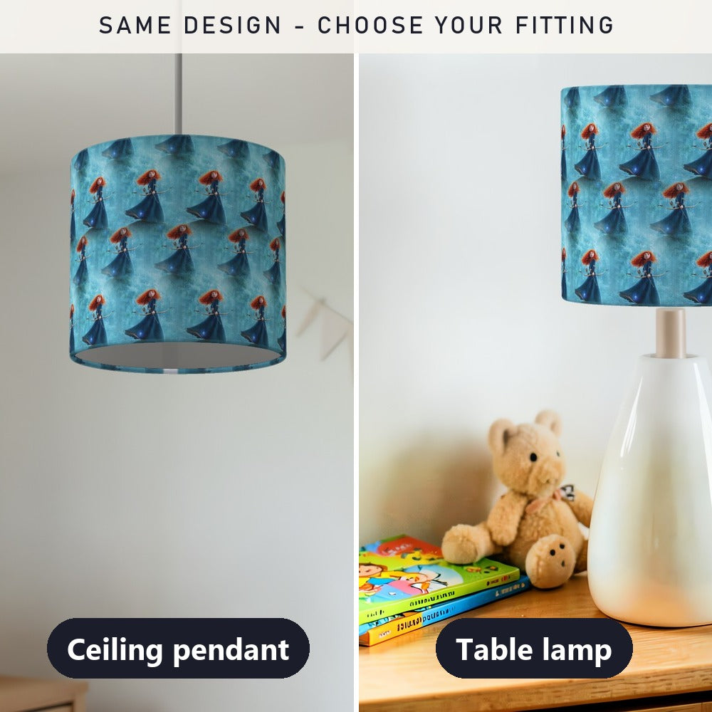 Princess Brave Blue Character lampshade