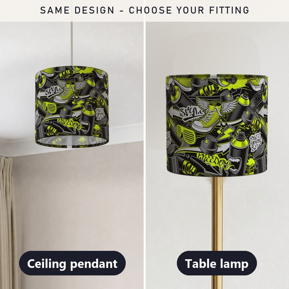 Urban Graffiti Spray lampshade