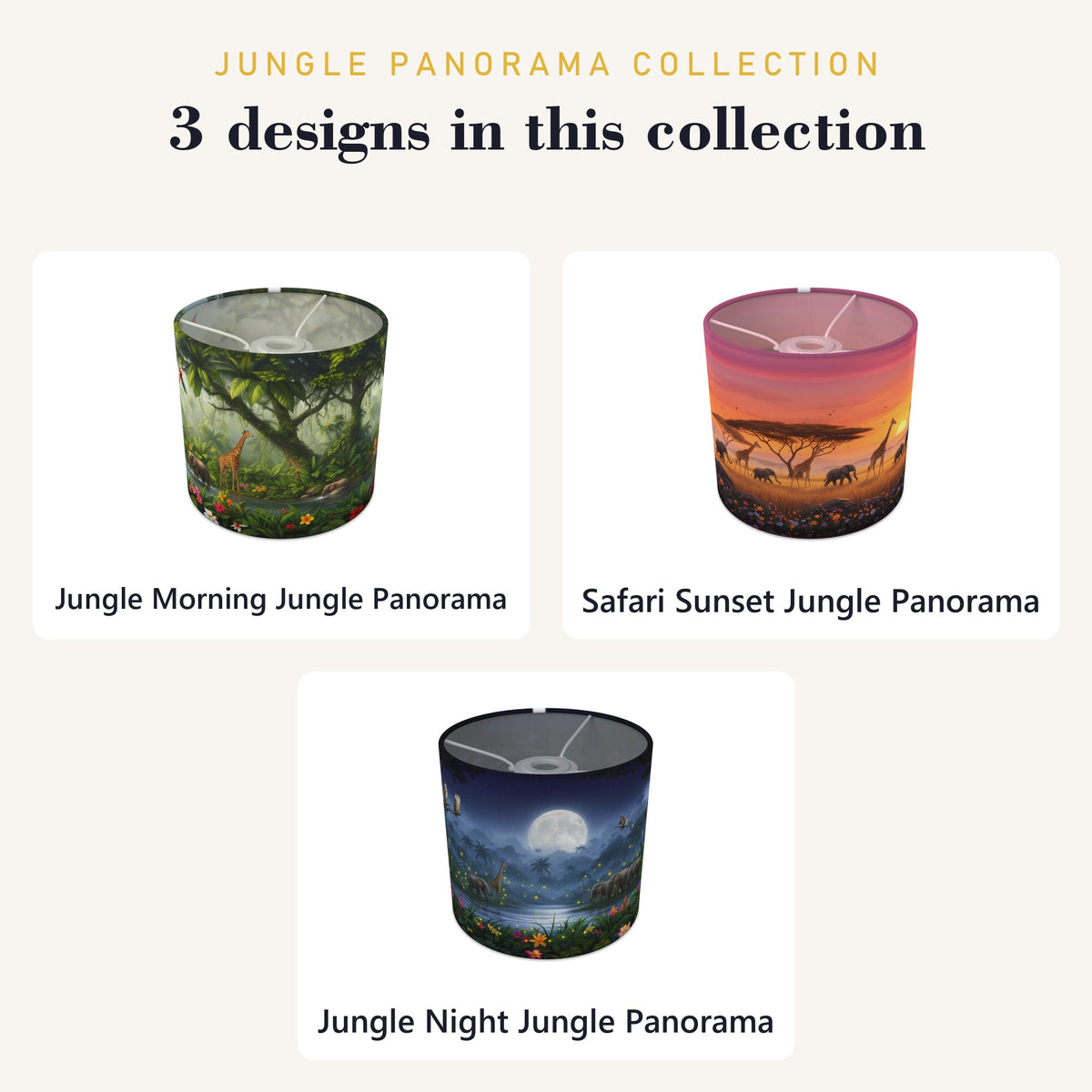 Jungle Panorama wraparound lampshade - Jungle Morning - photo 9