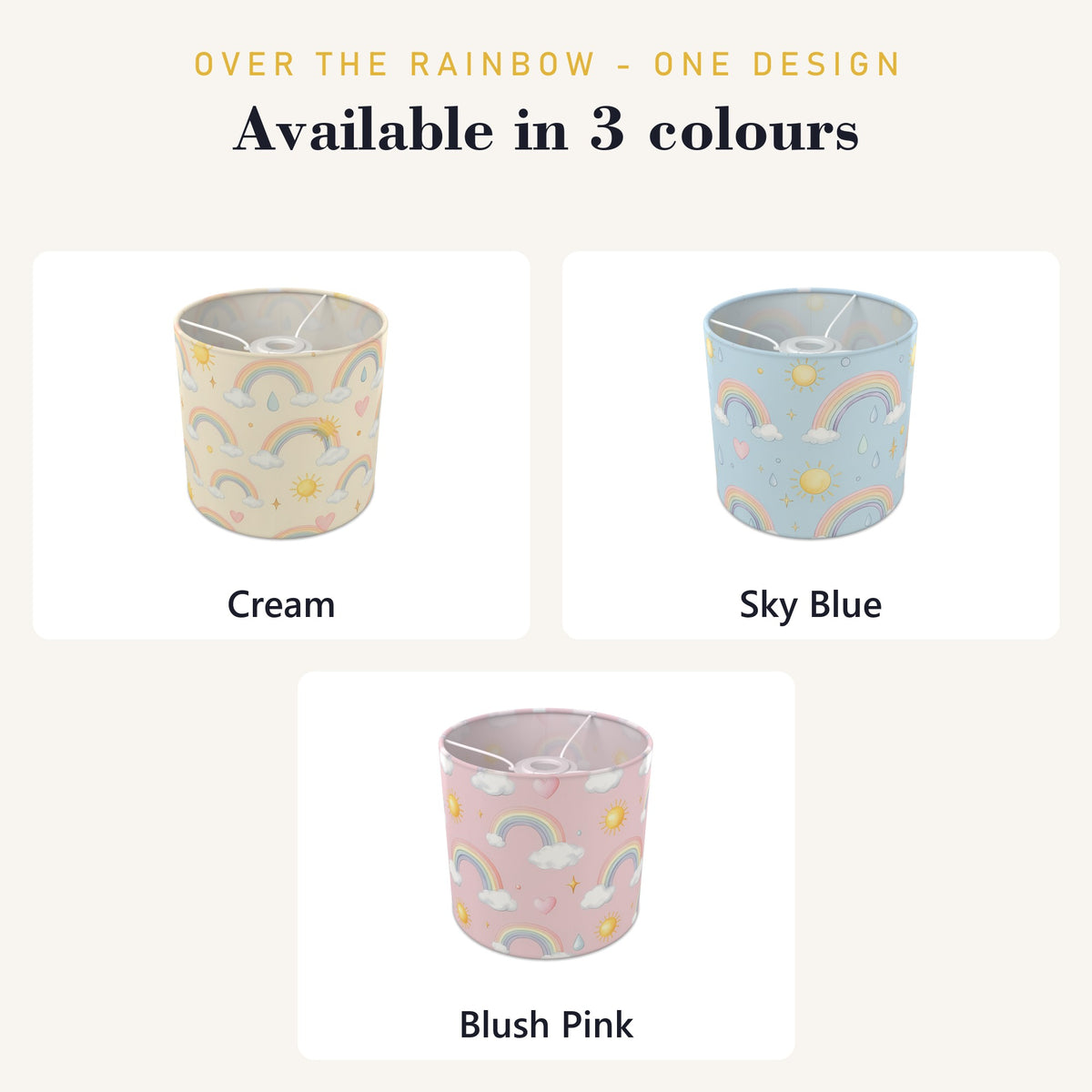 Blush Over The Rainbow lampshade - 20cm x 18.5cm Ceiling - photo 8