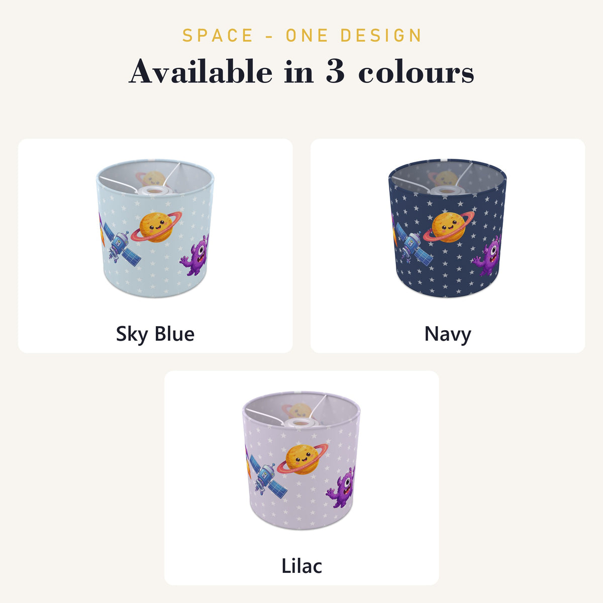 Lilac Space lampshade - 20cm x 18.5cm Ceiling - photo 8