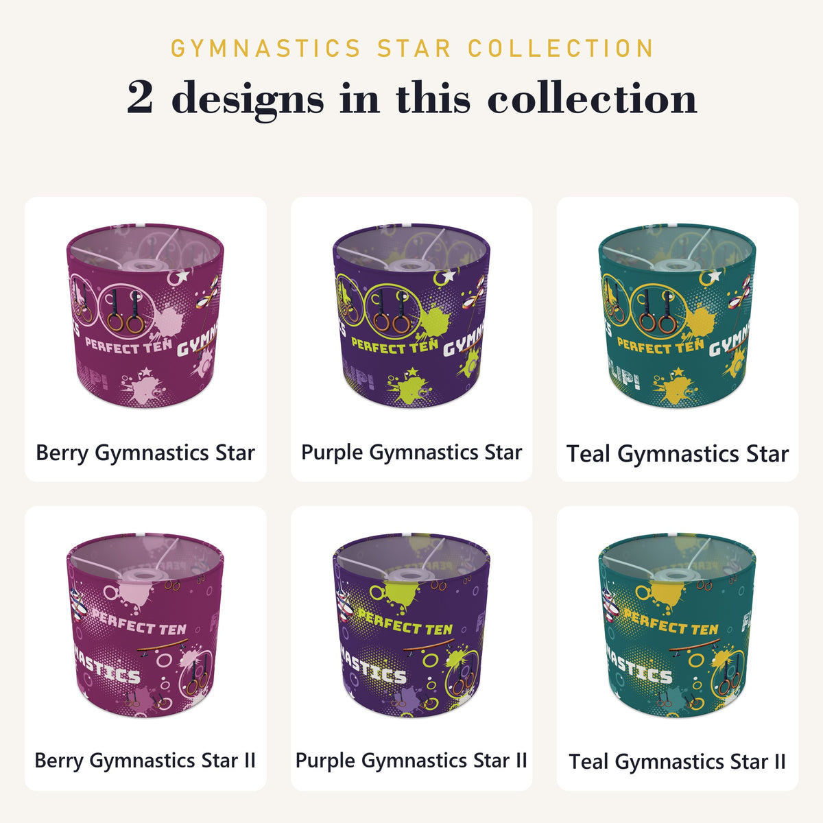 Berry Gymnastics Star lampshade - 20cm x 18.5cm Ceiling - photo 8