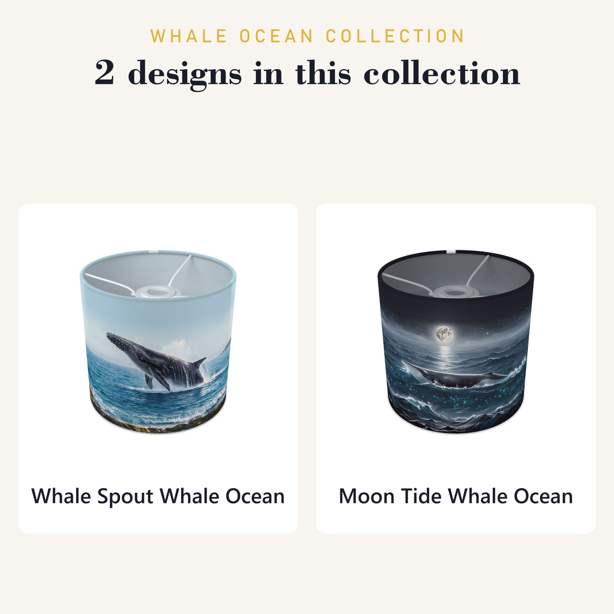 Whale Ocean wraparound lampshade - Whale Spout - photo 9
