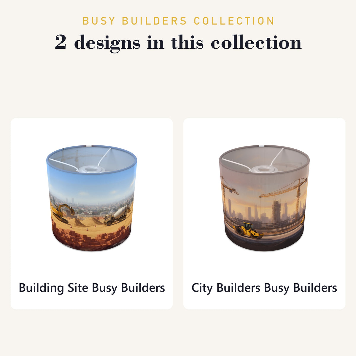 Busy Builders wraparound lampshade - Building Site - photo 9