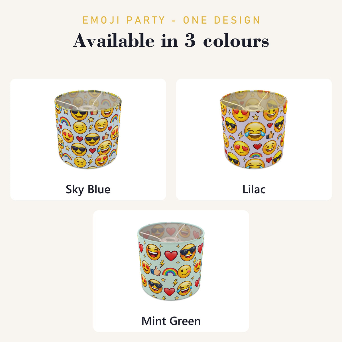 Sky Emoji Party lampshade - 20cm x 18.5cm Ceiling - photo 8
