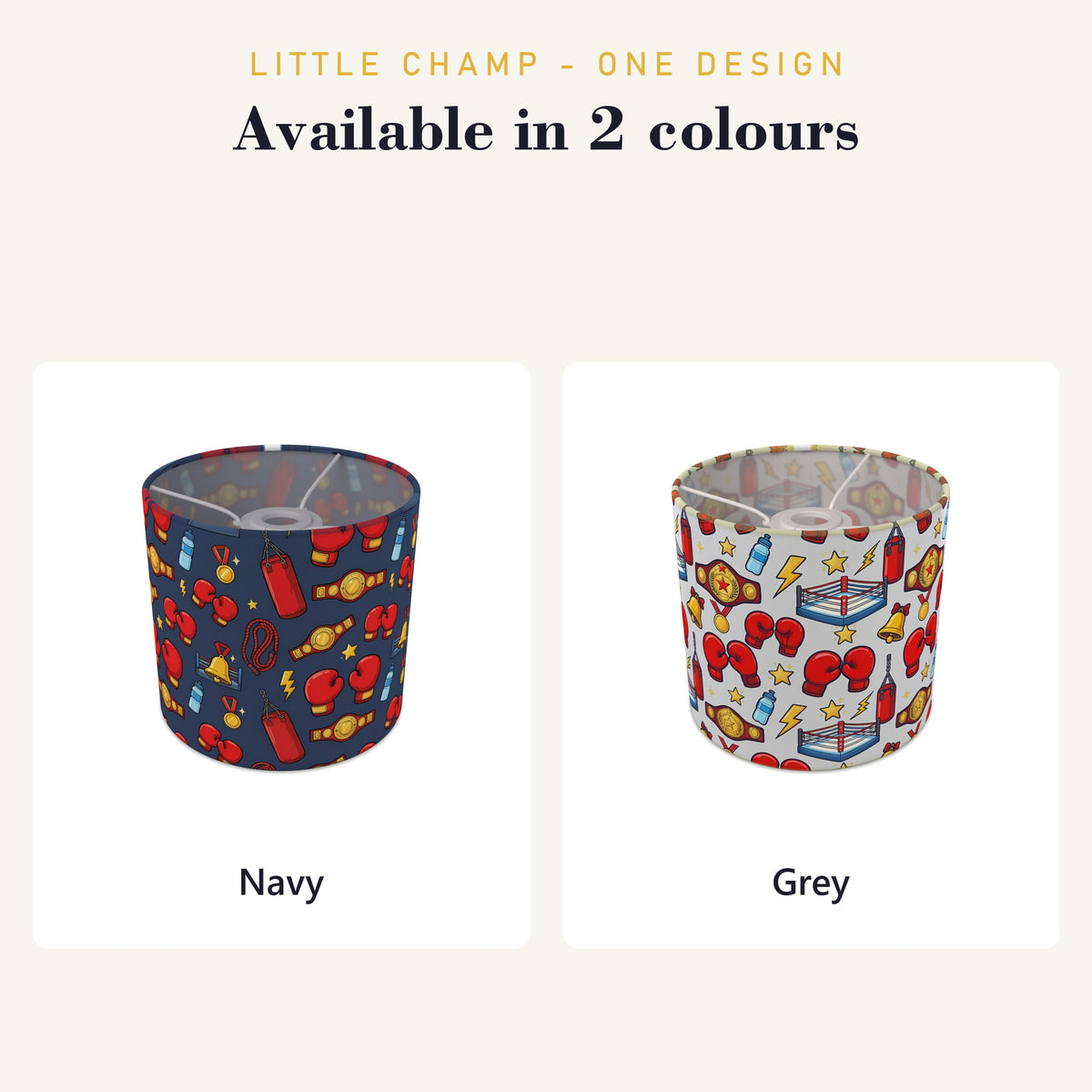 Navy Little Champ lampshade - 20cm x 18.5cm Ceiling - photo 8