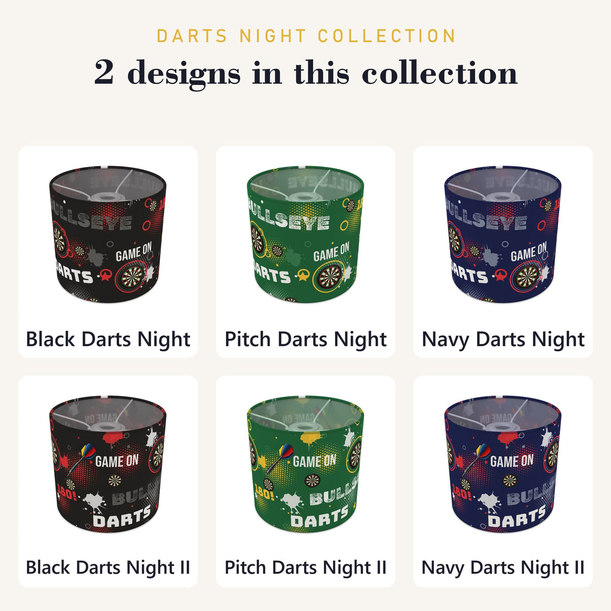 Navy Darts Night II lampshade - 20cm x 18.5cm Ceiling - photo 8